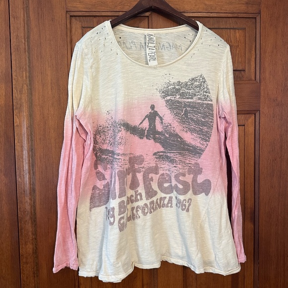 NWT Magnolia Pearl Surf Fest Dylan Tee in Dawn Patrol OS - Picture 4 of 10